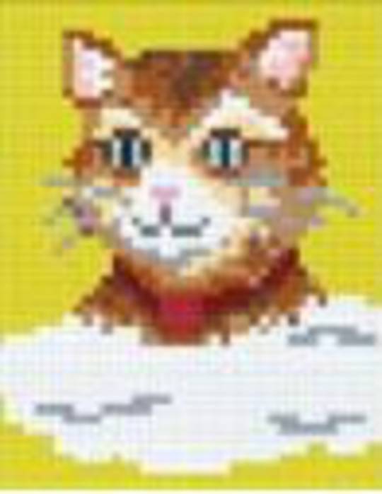 Kitten 2 One [1] Baseplate PixelHobby Mini-mosaic Art Kit
